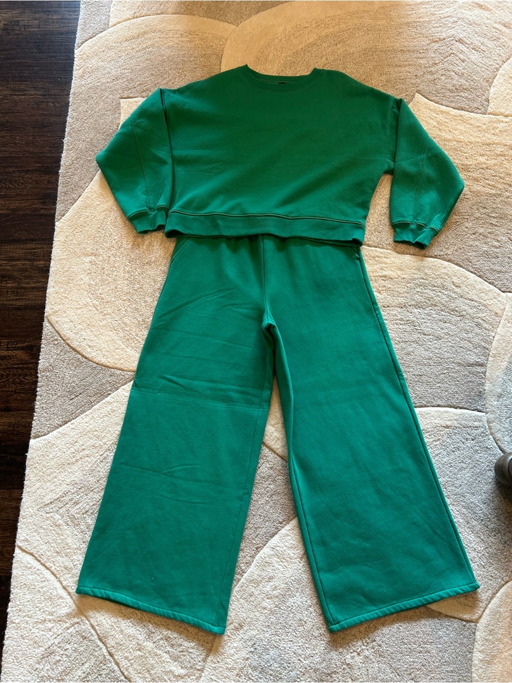 GAP VintageSoft Baggy Sweatpants Small Petite AND Wedge Crewneck Small